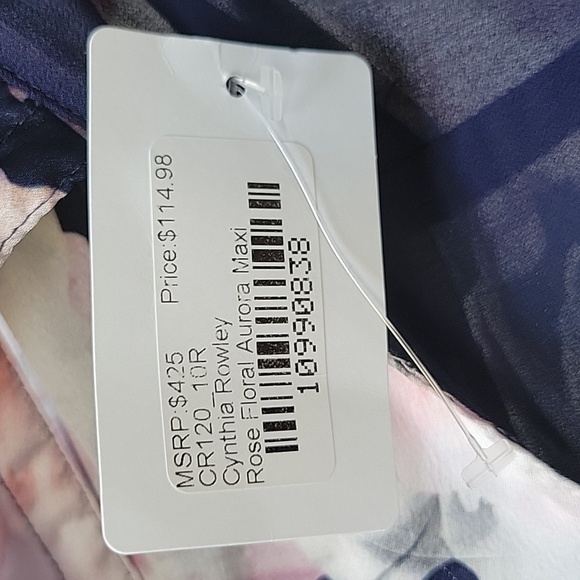 Cynthia Rowley Sz 10 Rose Floral‎ Aurora Sleeveless Long Flowy Maxi Dress - Picture 13 of 16